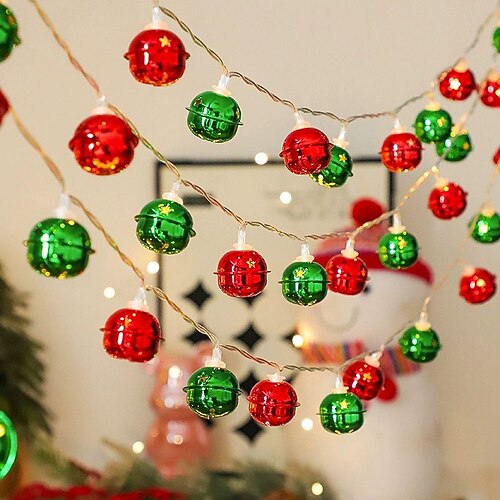Eisen Glocken Lichterkette 1,5m 10LEDs 3m 20LEDs Feenlichter batteriebetrieben Neujahrsfeier Geburtstag Feiertagsatmosphäre Wohnungsdekoration Image