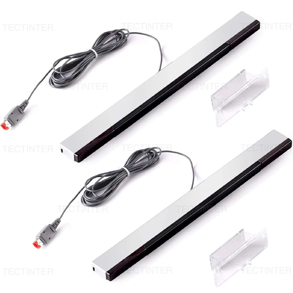 Wired Motion Sensor Receiver USB Bar for Nintendo Wii/Wii U Console Replacement with Extension Cord Infrared Ray for Accessories