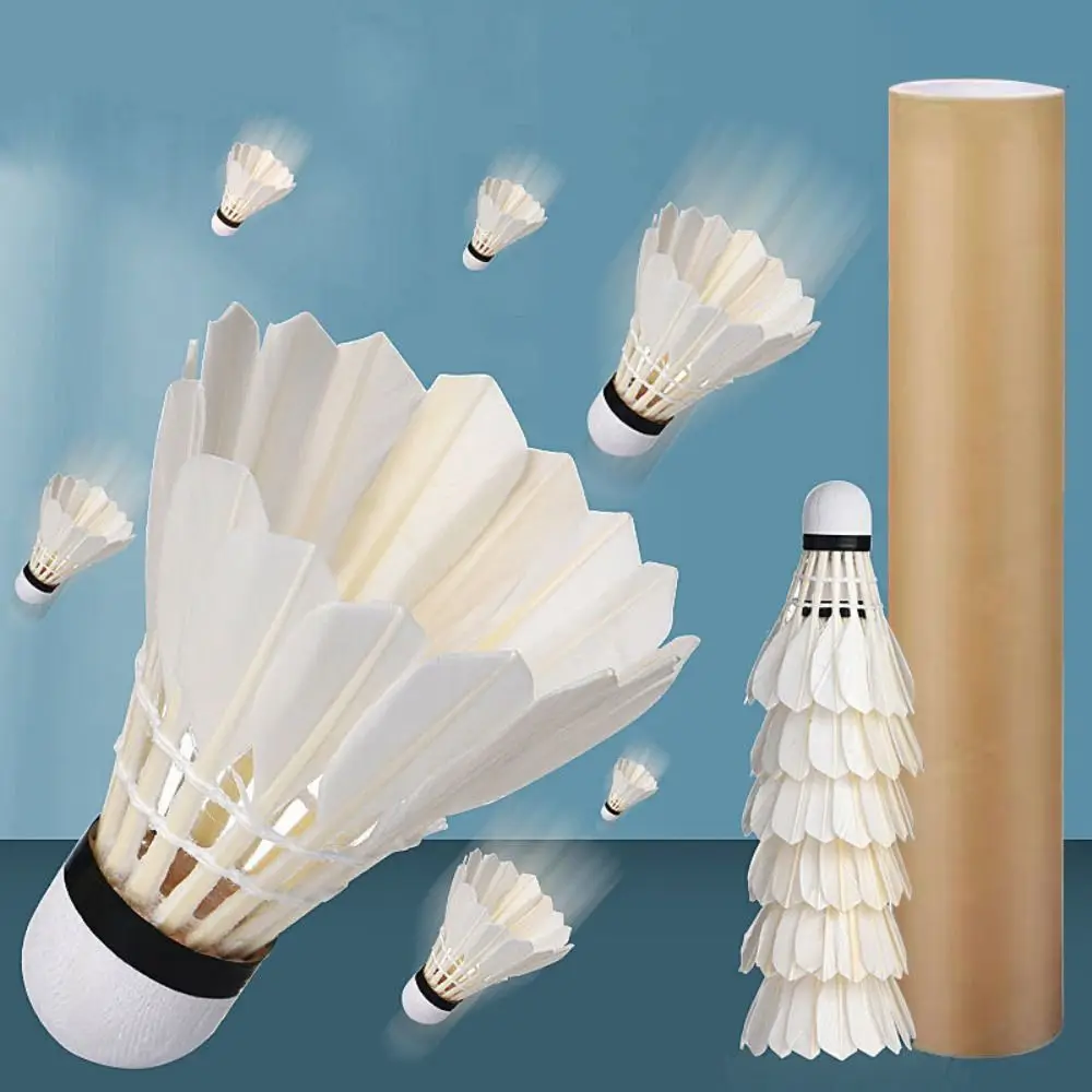 12Pcs New White Badminton Shuttlecock Durable Stable Badminton Balls Professional Training Badminton Trainer Household