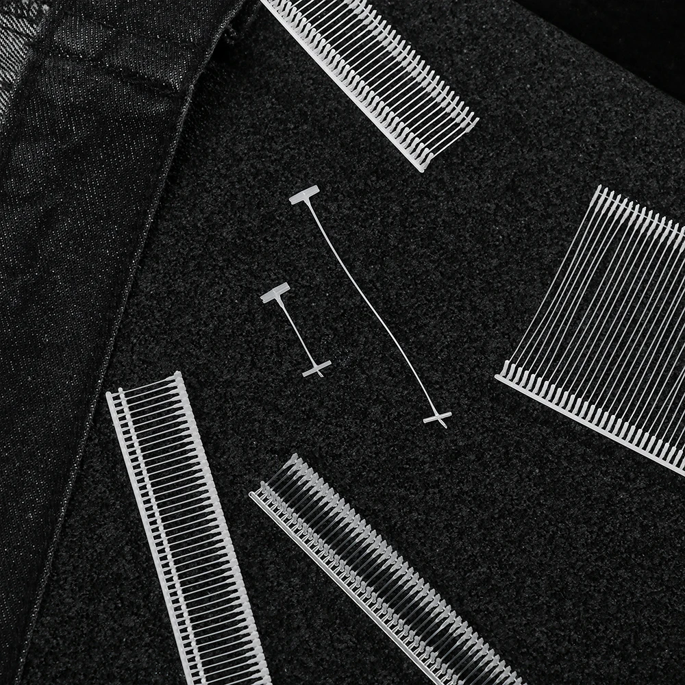 5000 Stück weiße Kleidungsetiketten in verschiedenen Größen, Hangtag-Tag-Geräte, dicke Klebernadel, Standard-Tagging-Verschlüsse, Preisschild-Etikett Image