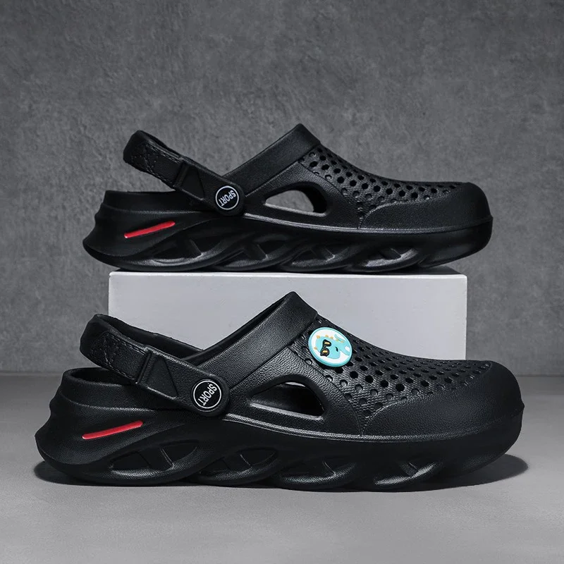 Herren-Strandsandalen, 47, Sommer, Outdoor, Plattform, Freizeitschuhe, modische Turnschuhe, atmungsaktive Schuhe, Hausschuhe, Hausschuhe, große Rutschen