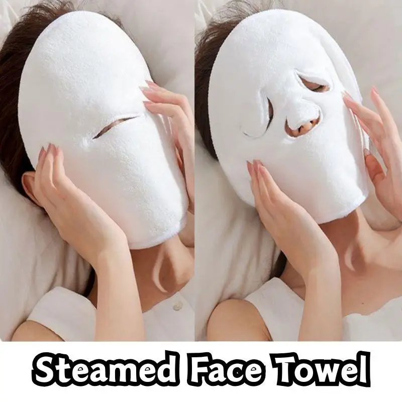 Cotton Hot Compress Towel Wet Compress Steamed Face Towel Skin Care Mask Opens Skin Pore Compress Moisturizing Facial Skin Care