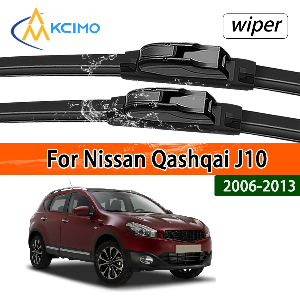 Frontwischerblätter-Set für Nissan Qashqai J10 10, Nissan Dualis 2006–2013, Auto-Windschutzscheibe, Fensterwischer-Zubehör Image