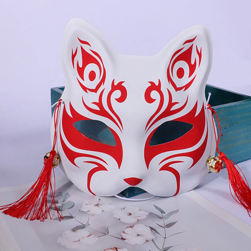Neue Fuchs maske Rollenspiel Karneval hand gezeichnet Anime Teufel Halb gesicht Katze Maske Festival Party Rollenspiel Requisiten
