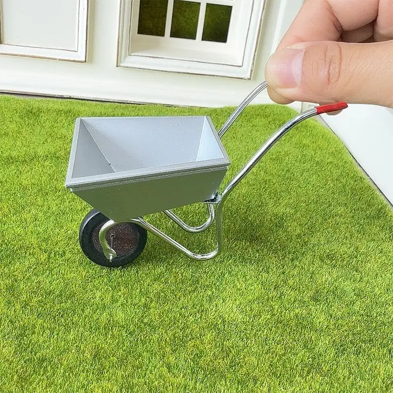 1/12 Simulazione di casa delle bambole in metallo Carrello da giardino Modello Mobili per casa delle bambole Decorazione Accessori per casa delle bambole Giochi di imitazione Giocattoli