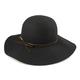 sur la tête Vintage Wool Felt Floppy Hat - Black One Size