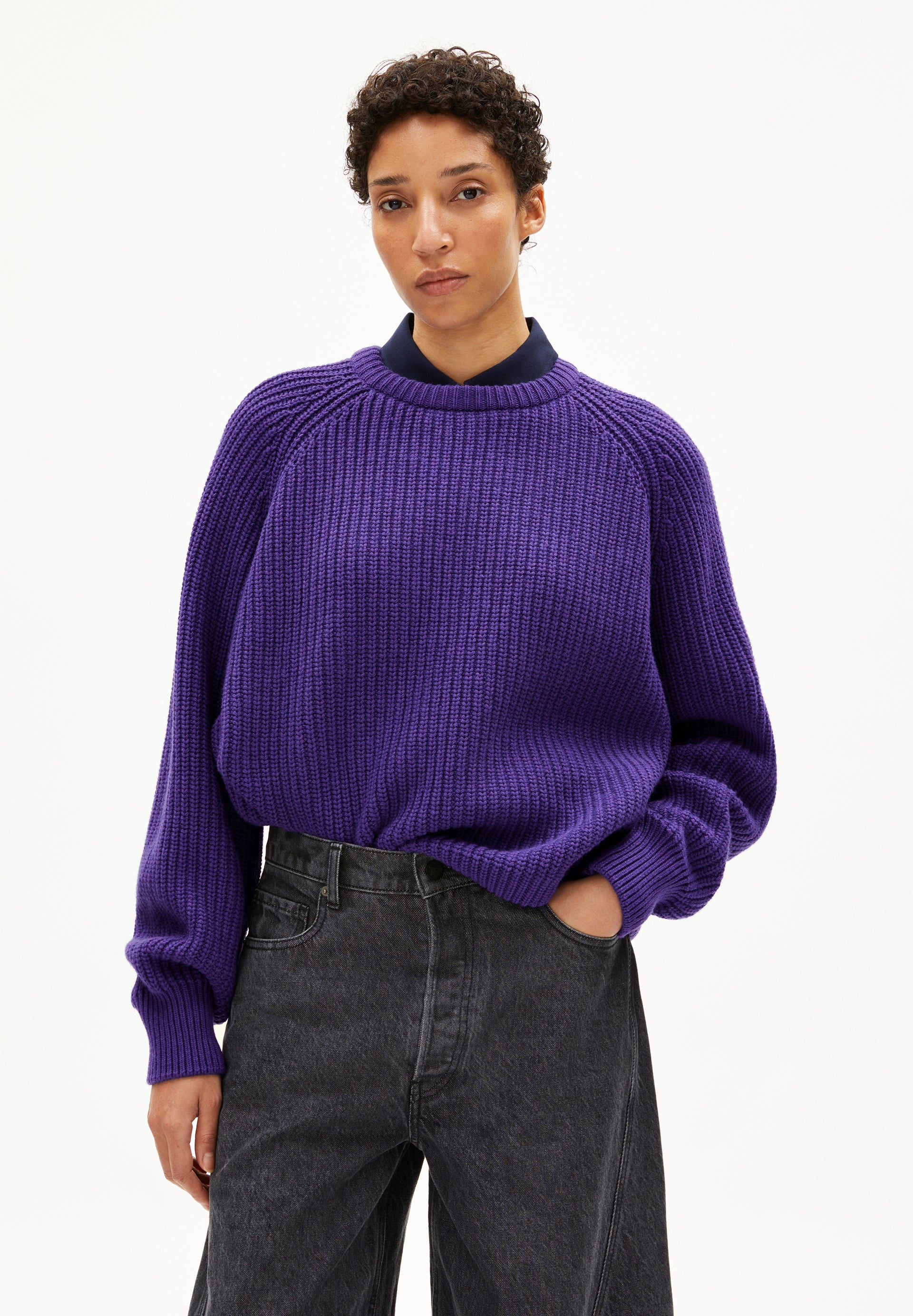KAAGI | Pullover aus Bio-Woll Mix - lila (L) Image