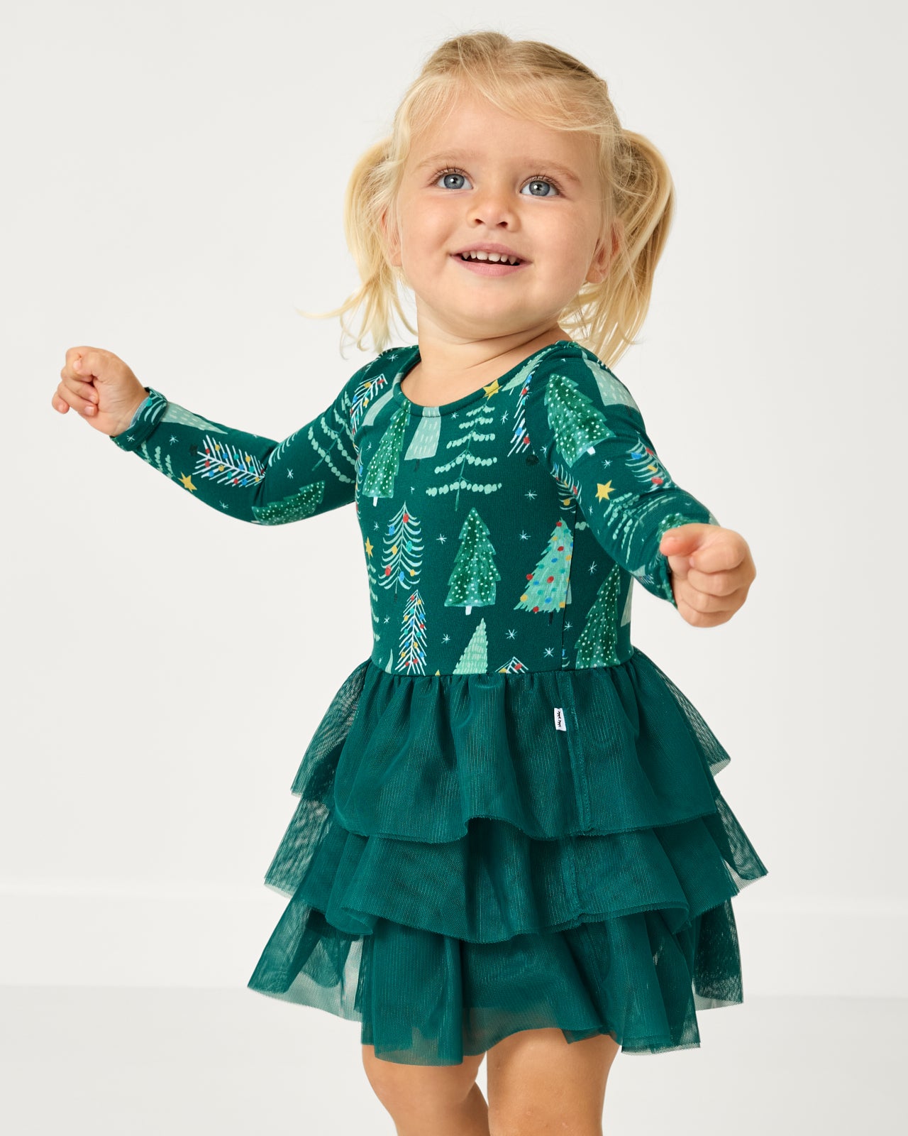 Twinkling Trees Tiered Tutu Dress with Bloomer - 12-18 months