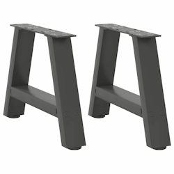 vidaXL Couchtischbeine A-Form 2 Stk. Anthrazit 40x(30-31) cm Stahl Image