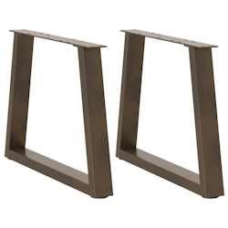vidaXL Couchtischbeine V-Form 2 Stück Naturstahl 50x(42-43,3) cm Stahl Image