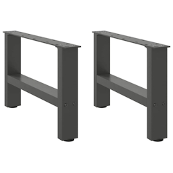 vidaXL Couchtischbeine Anthrazit 2 Stk. 50x(30-31) cm Stahl Image