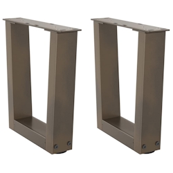 vidaXL Couchtischbeine V-Form 2 Stück Naturstahl 40x(30-31,3) cm Stahl Image