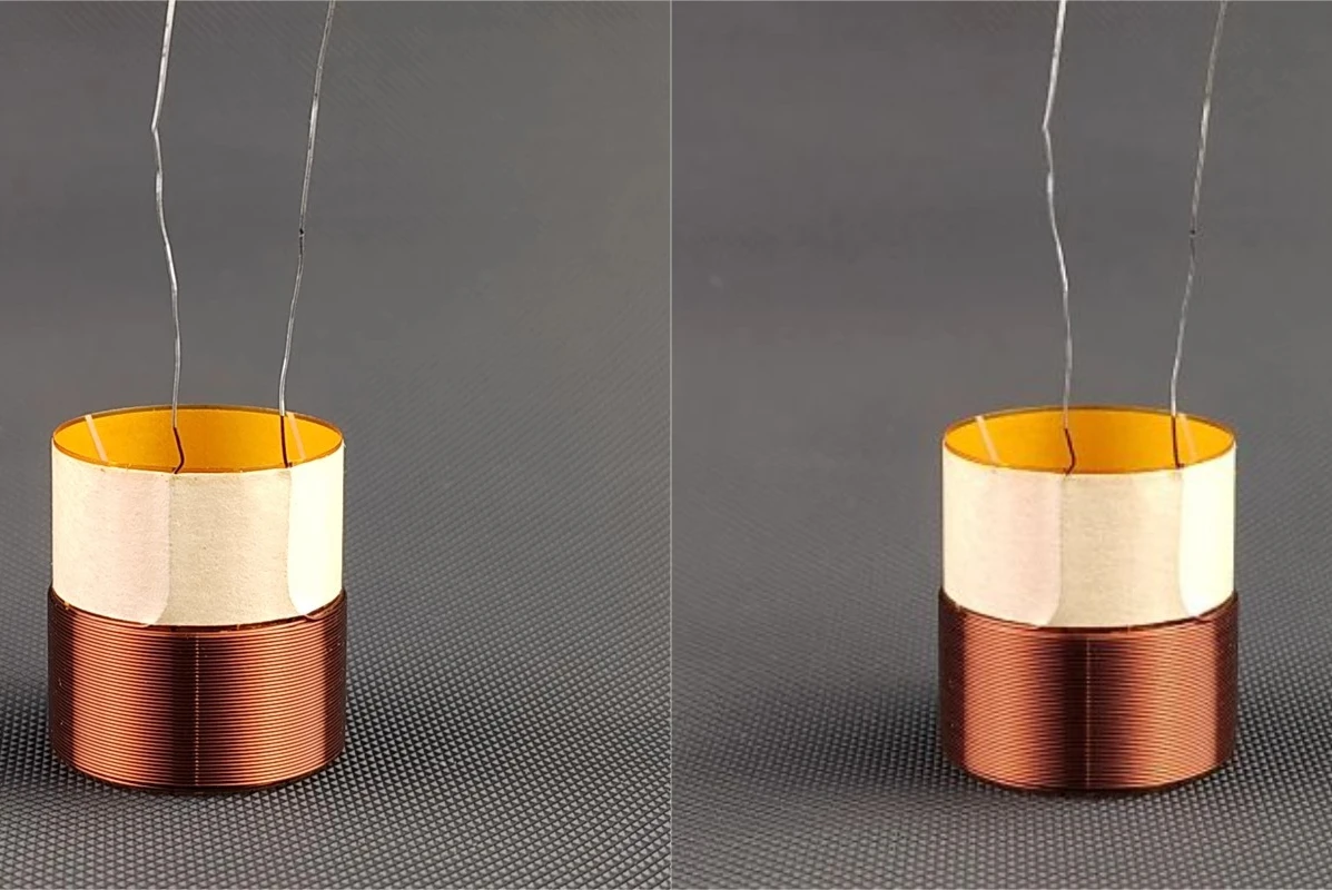 2PCS 25,5 Kern Lautsprecher Zubehör 2-lagig 25,5 mm Woofer Schwingspule KSV Höhe 28,5 mm