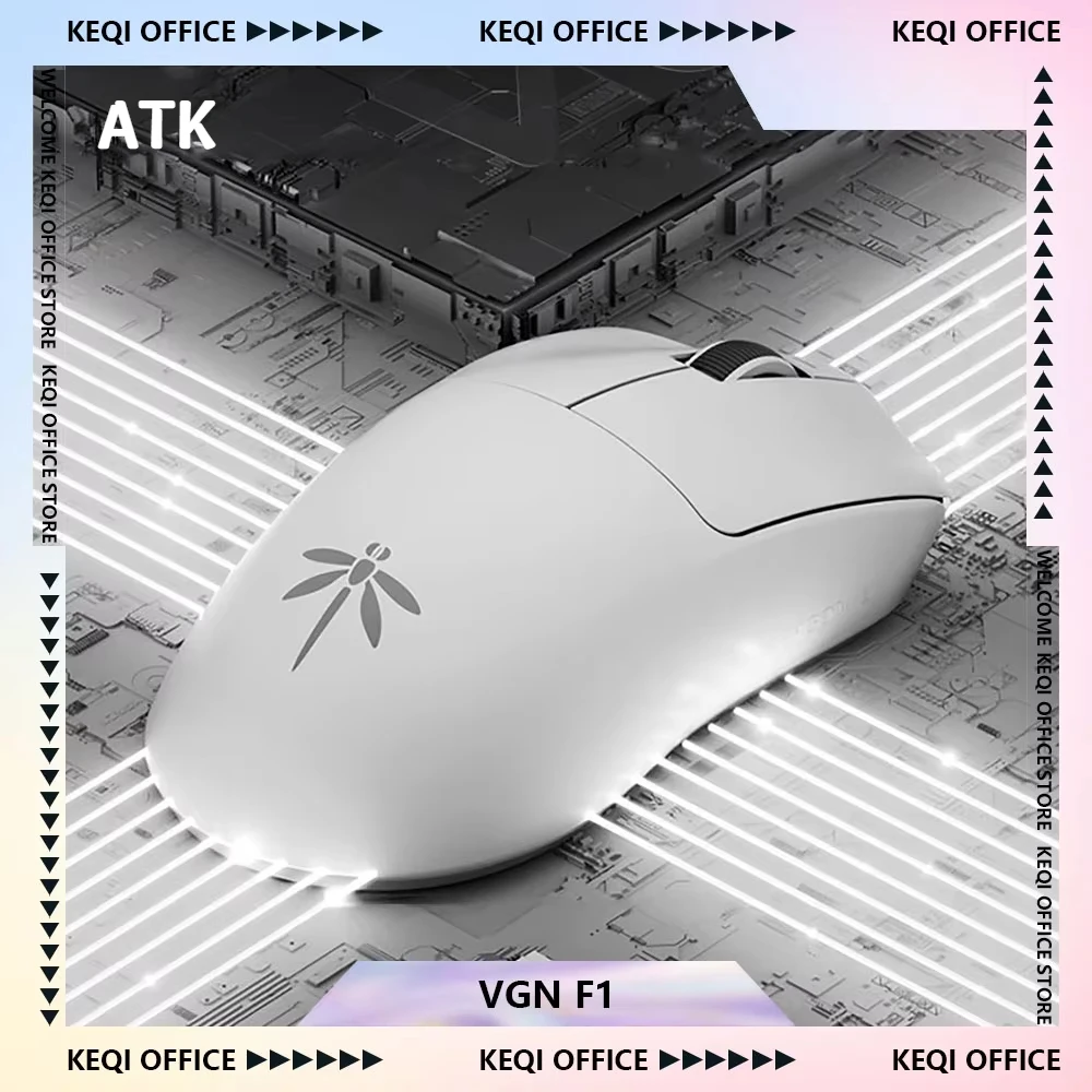 ATK Dragonfly F1 Moba Kabellose Maus 26000 dpi 55 g Gaming 2,4 g Maus 130 Stunden Maßgeschneiderte kabelgebundene Mäuse Wiederaufladbare Gaming-Mäuse Geschenke Image