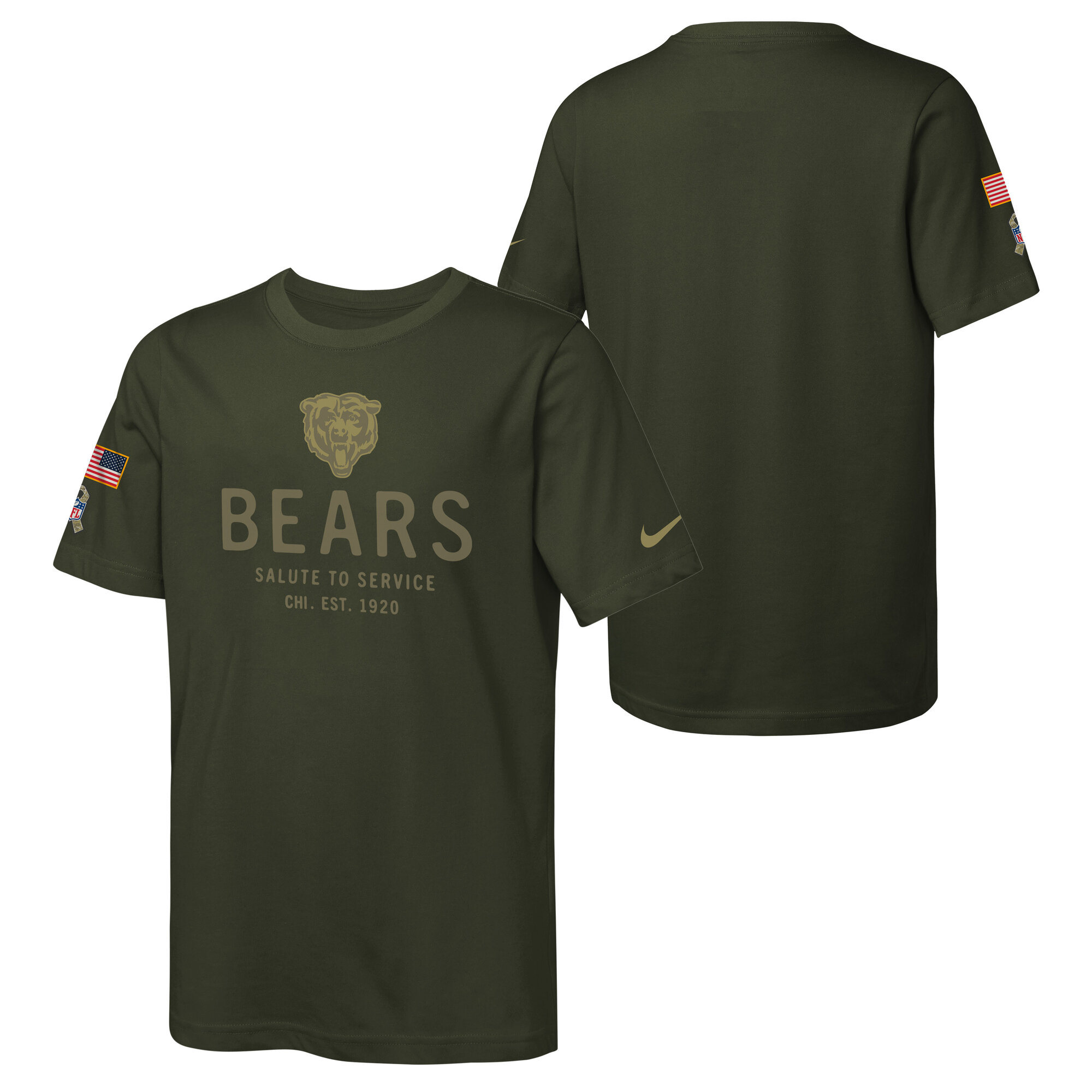 Chicago Bears Nike Salute To Service T-Shirt - Jugendliche Image