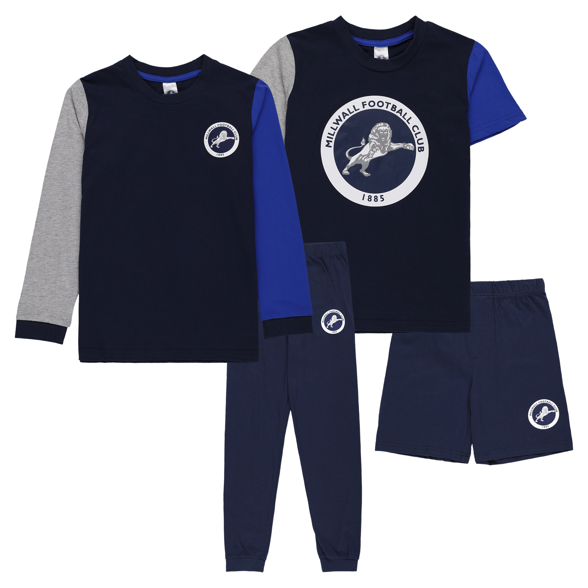 Pyjamas im 2er-Pack von Millwall – Marineblau – Kinder Image