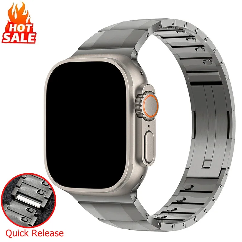 Quick Fit Metallarmband für Apple Watch Ultra3 2 49 mm 11 10 46 mm Edelstahlarmband für Serie 9 8 7 6 5 4 45 44 mm Armband Image