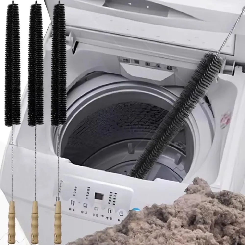Universal Rolling Washing Machine Brush Long Handle Decontamination Inner Barrel Crevice Brushes 360° Rotation Cleaner Brush