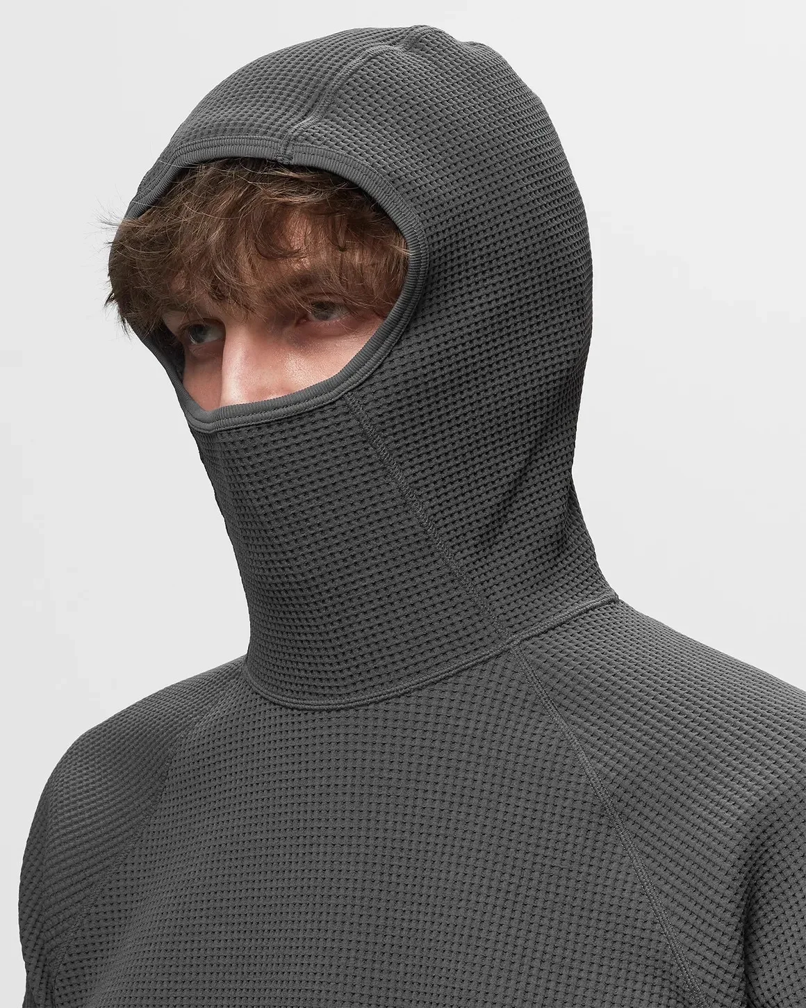 Waffle Fabric Goldwin Long Sleeve Hooded T Shirt Japanese Men Women Solid Color Breathe Loose Sweatshirts Thin T-shirt Clothes