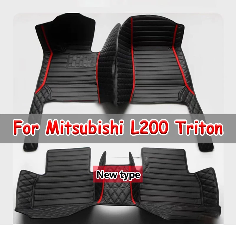 Tappetini Auto in Pelle su Misura per Mitsubishi L200 Triton 2016 2017 2018 2019 2020 2021 Tappeti Moquette Accessori