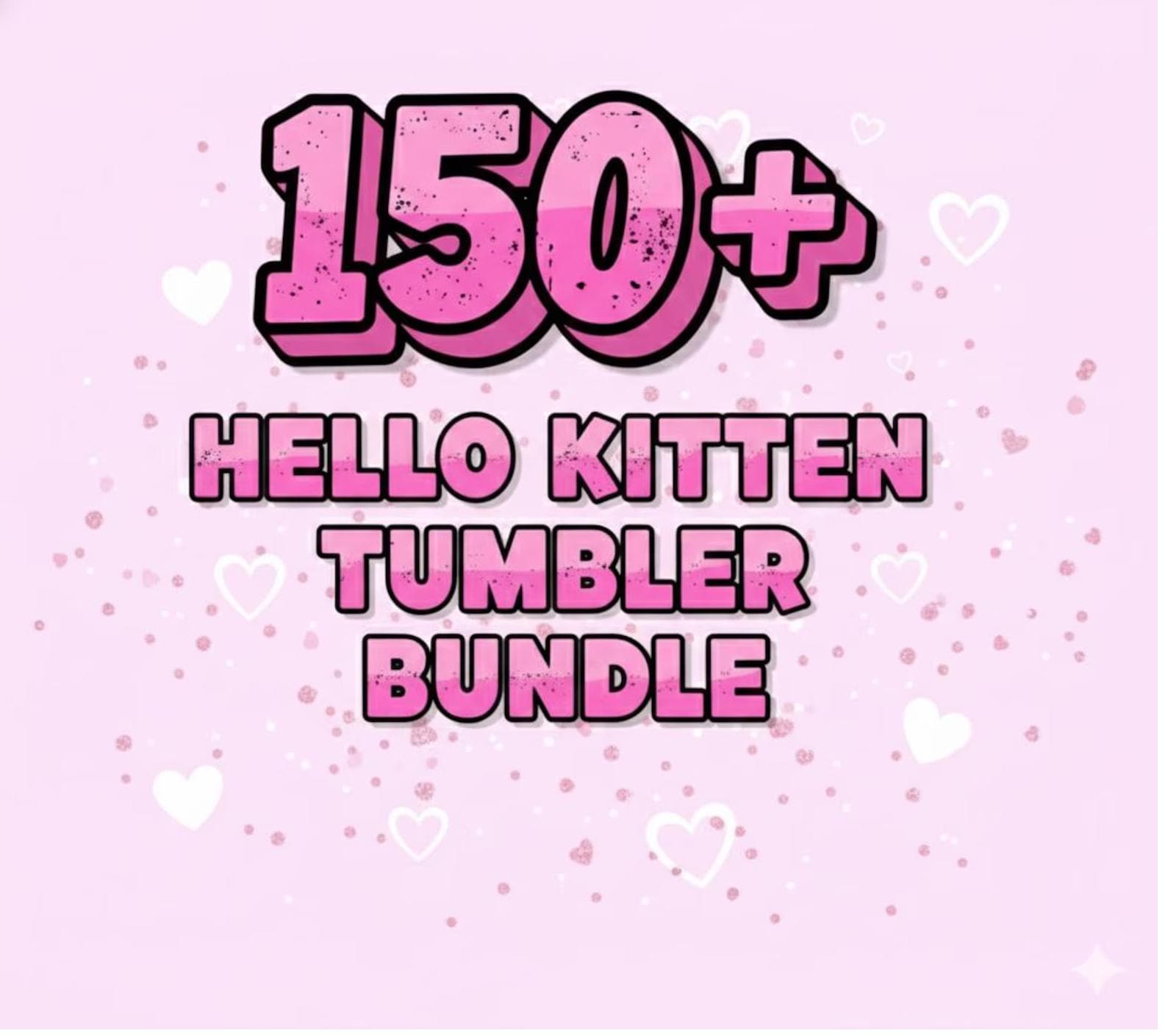 150+ Hello Kitten Tumbler Wrap, Tumbler Wrap da 20 oz per stampa a sublimazione, Tumbler Wrap con cartoni animati per bambini, Tumbler Wrap per bambin