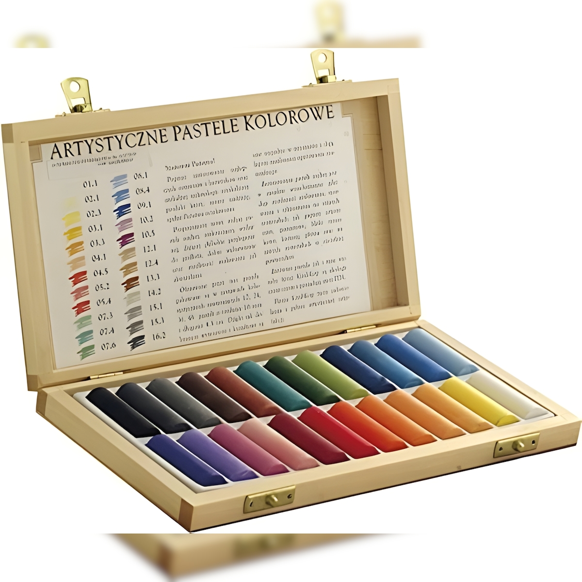 Pastellkreide 24 Stück im Holzkoffer Image