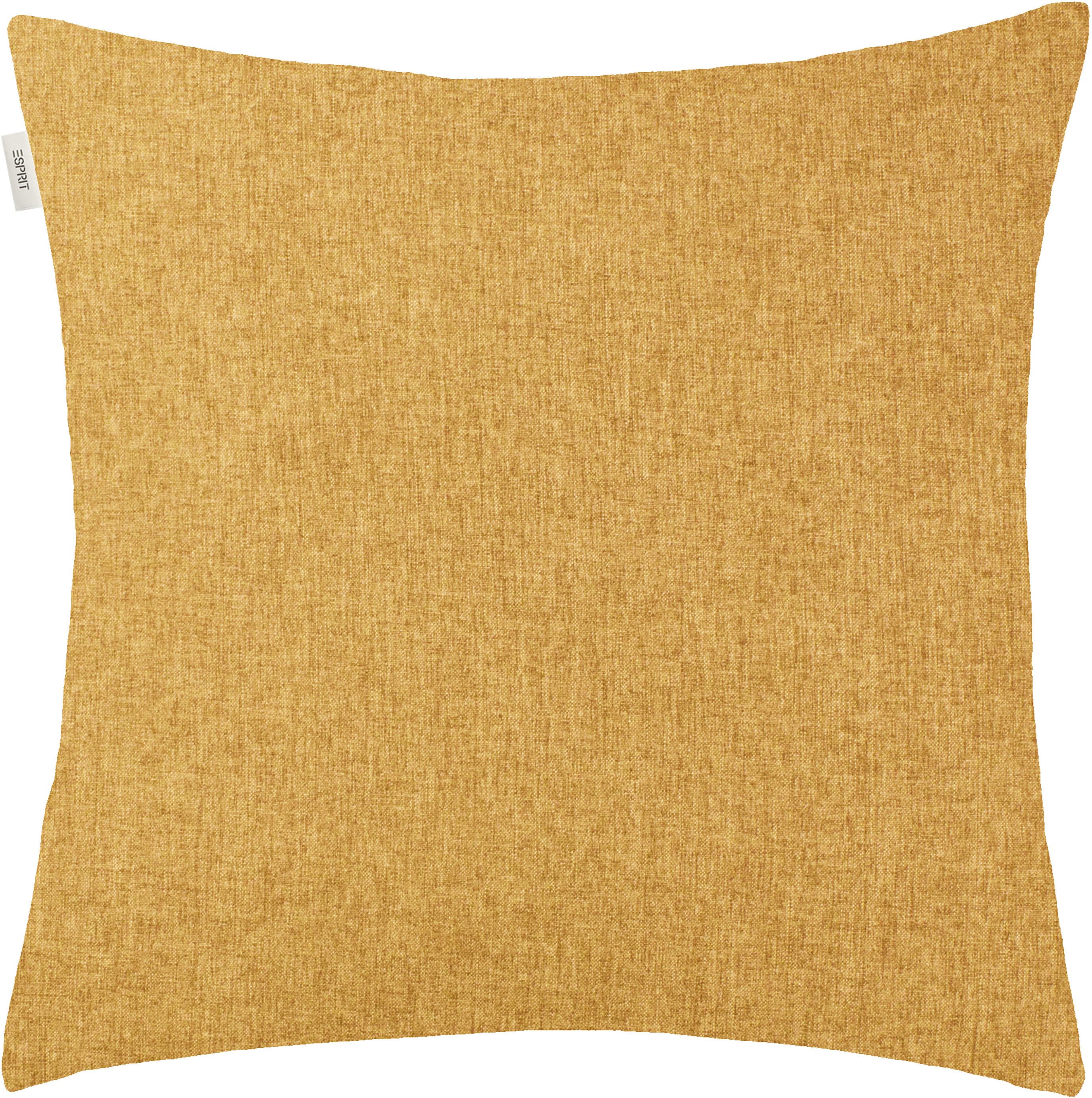 Kissenhülle ESPRIT "Harp Structure, Wendekissenhülle ohne Füllung, 1 Stück", gelb (gelb, orange), B:45cm L:45cm, Polyester, Obermaterial: 100% Polyester, Kissenbezüge, Kissenhülle, in Flanelloptik