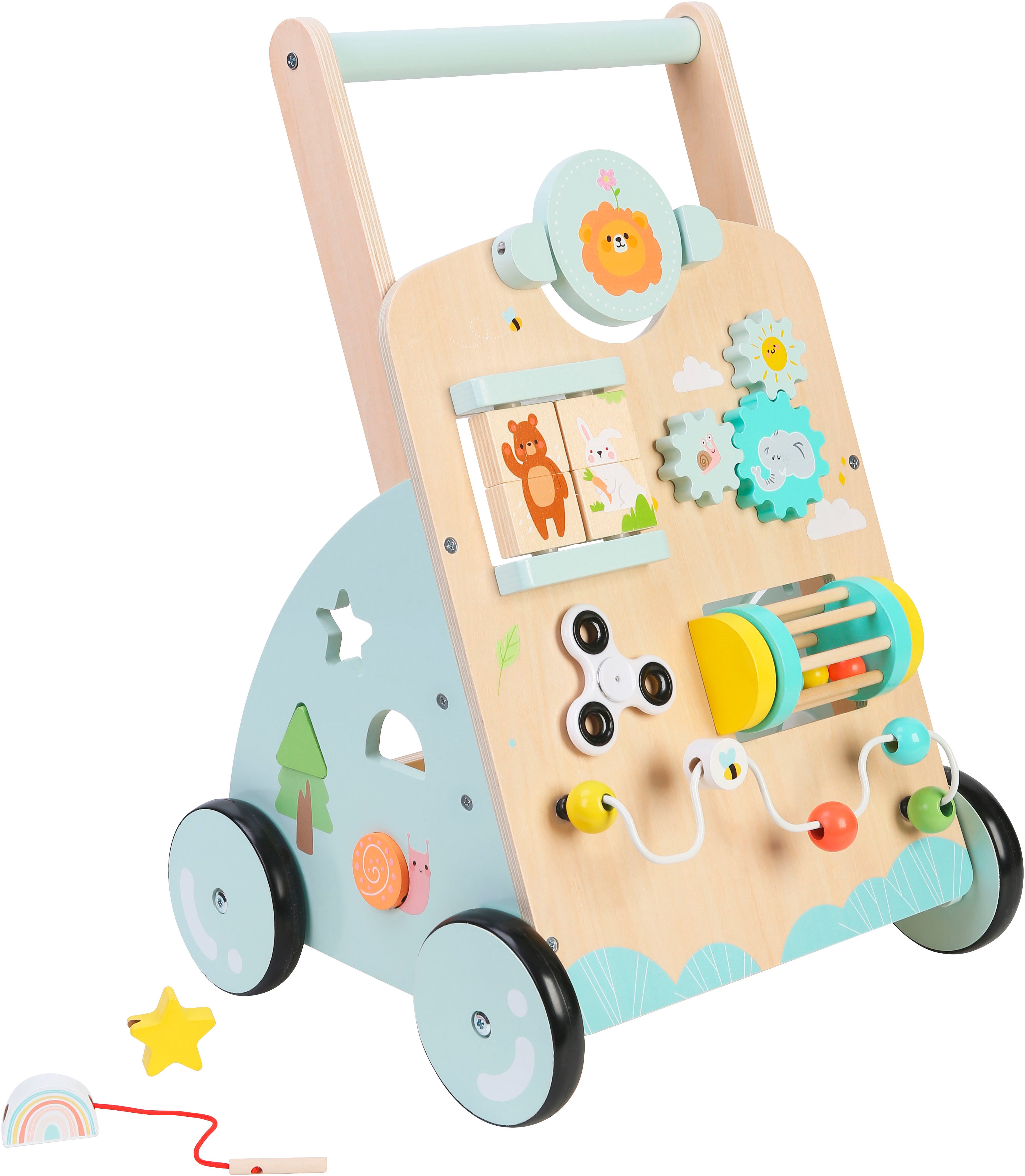 Lauflernwagen CHIC2000 "Activity-Walker, bunt", bunt, Lauflernhilfen, KinderB:34cm H:55cm T:31cm, Holz, B:34cm H:55cm T:31cm