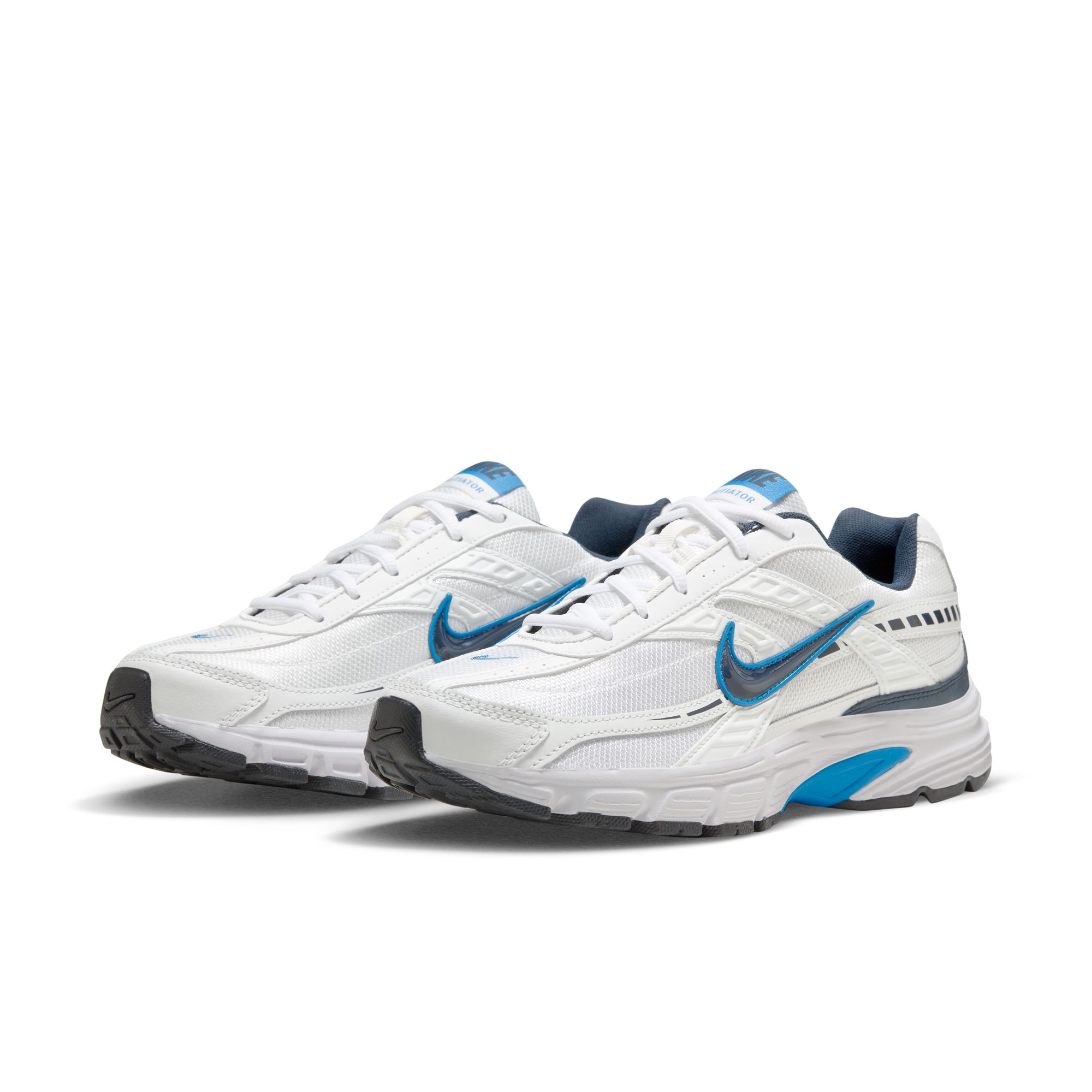 Sneaker NIKE SPORTSWEAR "INITIATOR", Herren, Gr. 45,5, summit weiß, deep ocean, weiß, laser blau, Leder, Textil, Schuhe Sneaker