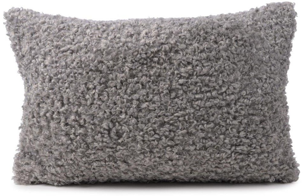 Dekokissen GÖZZE "Curly Kissen Rolf", silberfarben, unifarben, B:30cm H:10cm L:50cm, Polyester, Dekokissen_Sitzkissen_Kissenhüllen Image