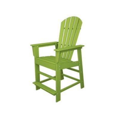 Brookstone Polywood South Beach Adirondack Counter Chair, Lime