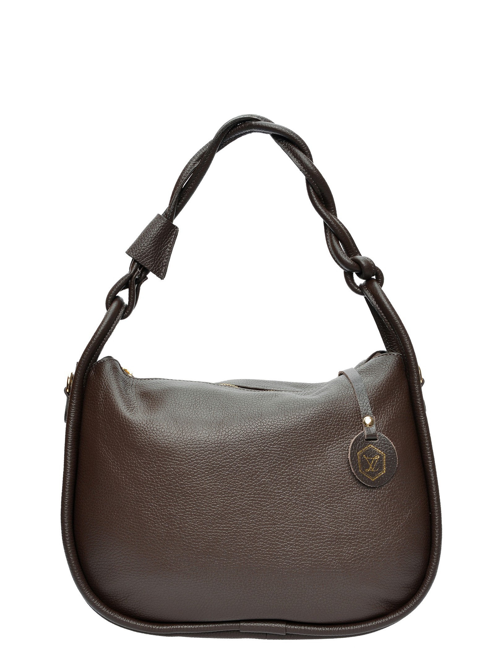 Luisa Vannini kastanienbraune Lederhandtasche Image