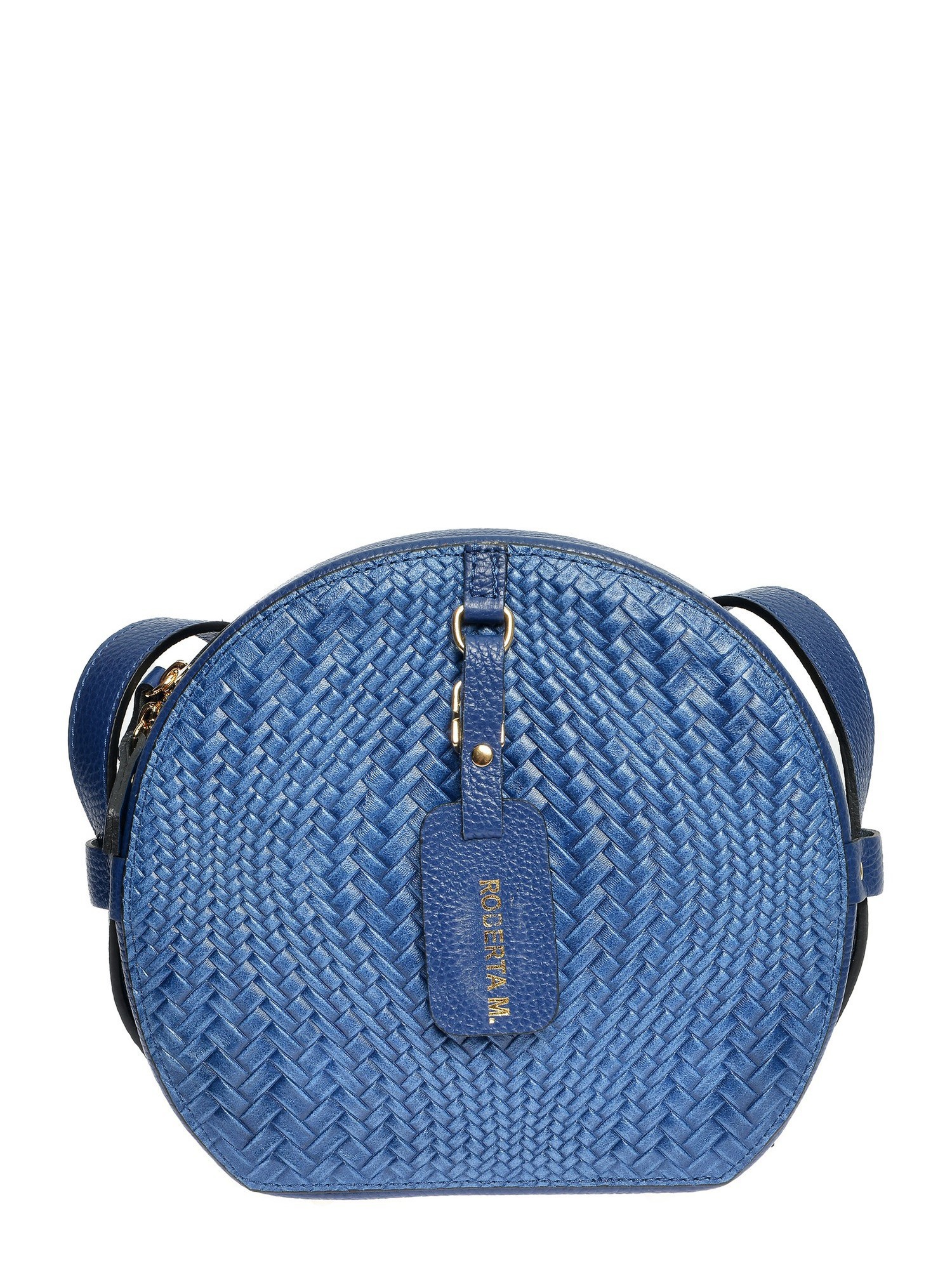 Roberta M Blaue Lederhandtasche Image