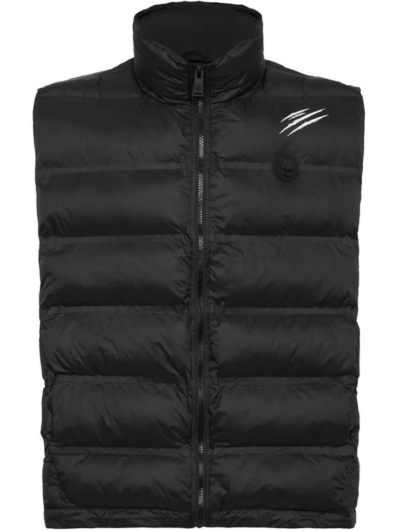 Reversible Padded Gilet - Black - Philipp Plein Jackets