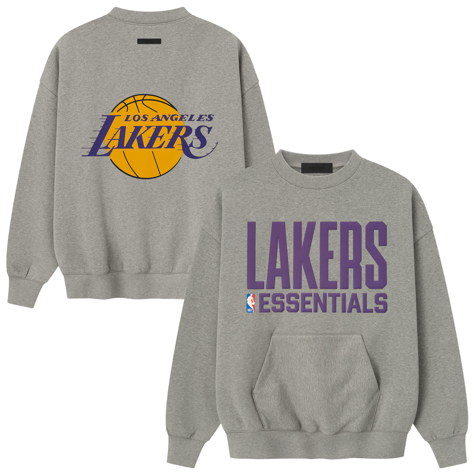Los Angeles Lakers NBA x Fear Of God Essentials Rundhalsausschnitt mit sportlicher Passform – Unisex Image