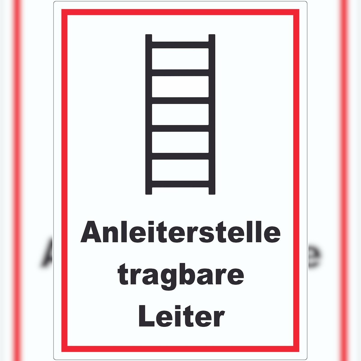 HB-Druck Aufkleber Anleiterstelle tragbare Leiter A3 (297x420mm) Image