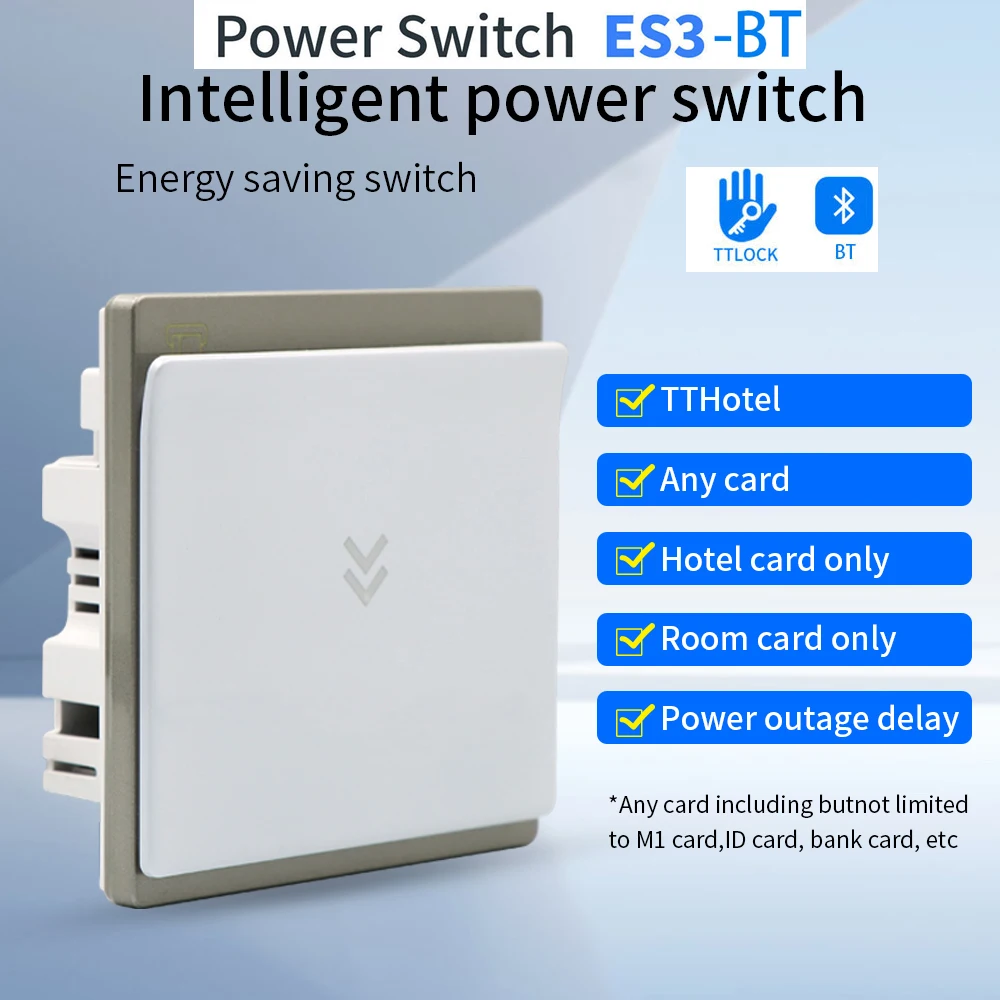 ES3-BT Bluetooth RFID Hotel Energiesparschalter RFID-Karten-Stromschalter TTHotel 13,56 MHz S50 M1 Karte AC180-250V 40A Image