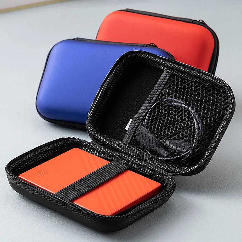 EVA-Festplatten-Schutztasche mit Reißverschluss für 2,5 Zoll HDD SSD USB-Kabel Ladegerät Power Bank Langlebige Aufbewahrungstasche für Elektronik Image
