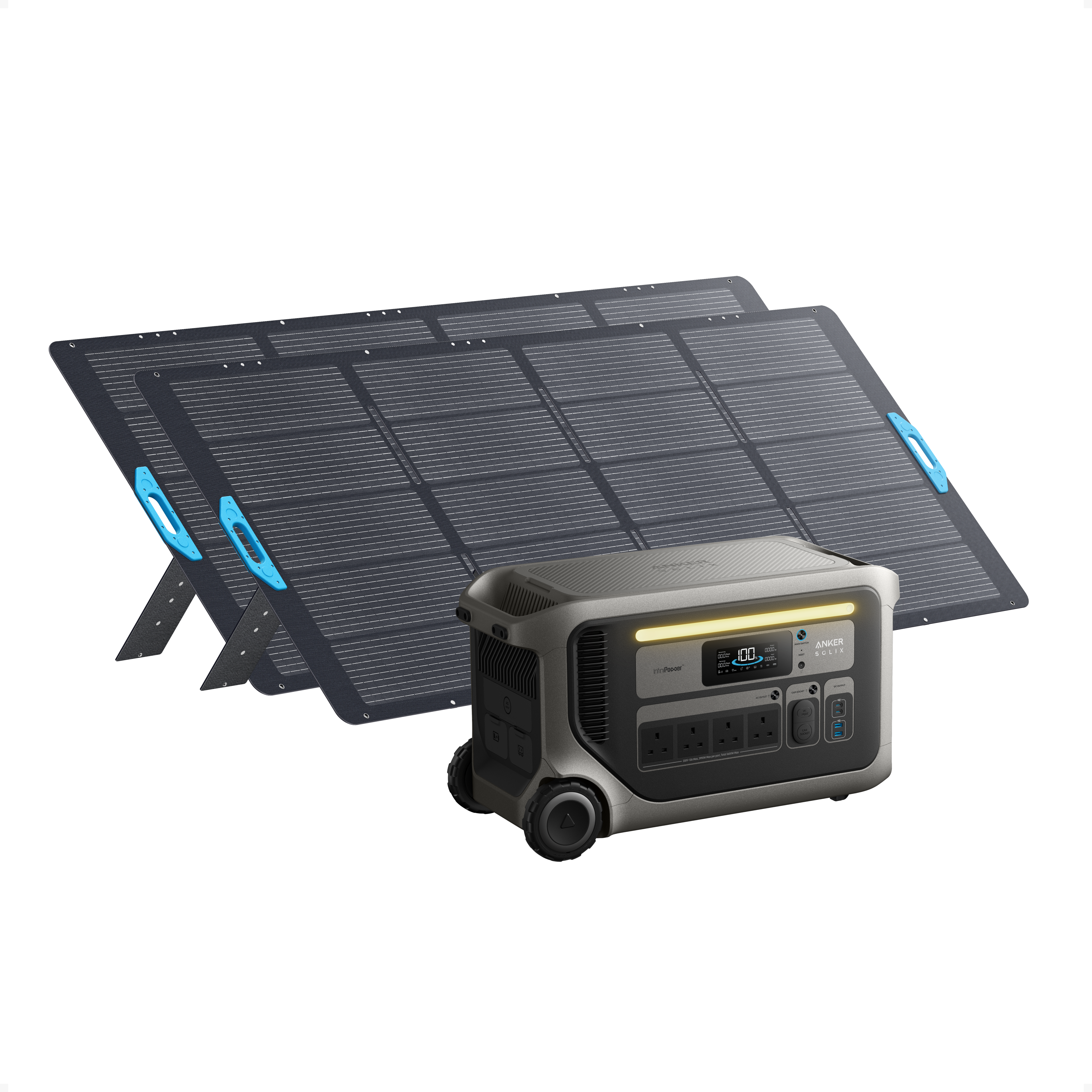 Anker SOLIX F3000 + 2x 400W Portable Solar Panel