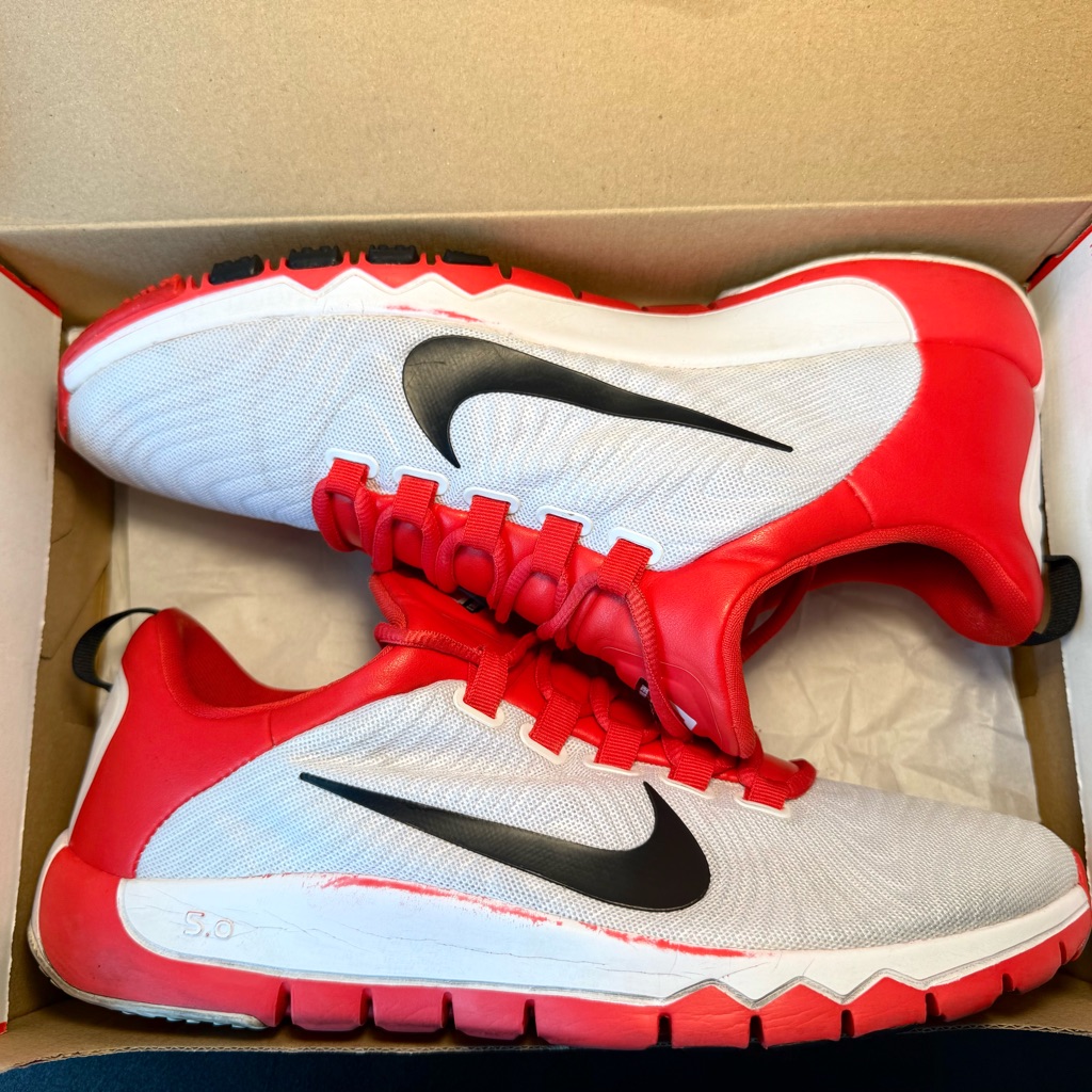 Nike Shoes | (Men’s 12) Nike Free Trainer 5.0 V5 Shoes | Color: Red/White | Size: 12