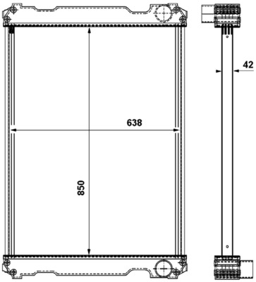 MAHLE Kühler, Motorkühlung BEHR HELLA SERVICE *** PREMIUM LINE Universal für IVECO 42560405 0503129130 0000042560405 CR 863 000P Image
