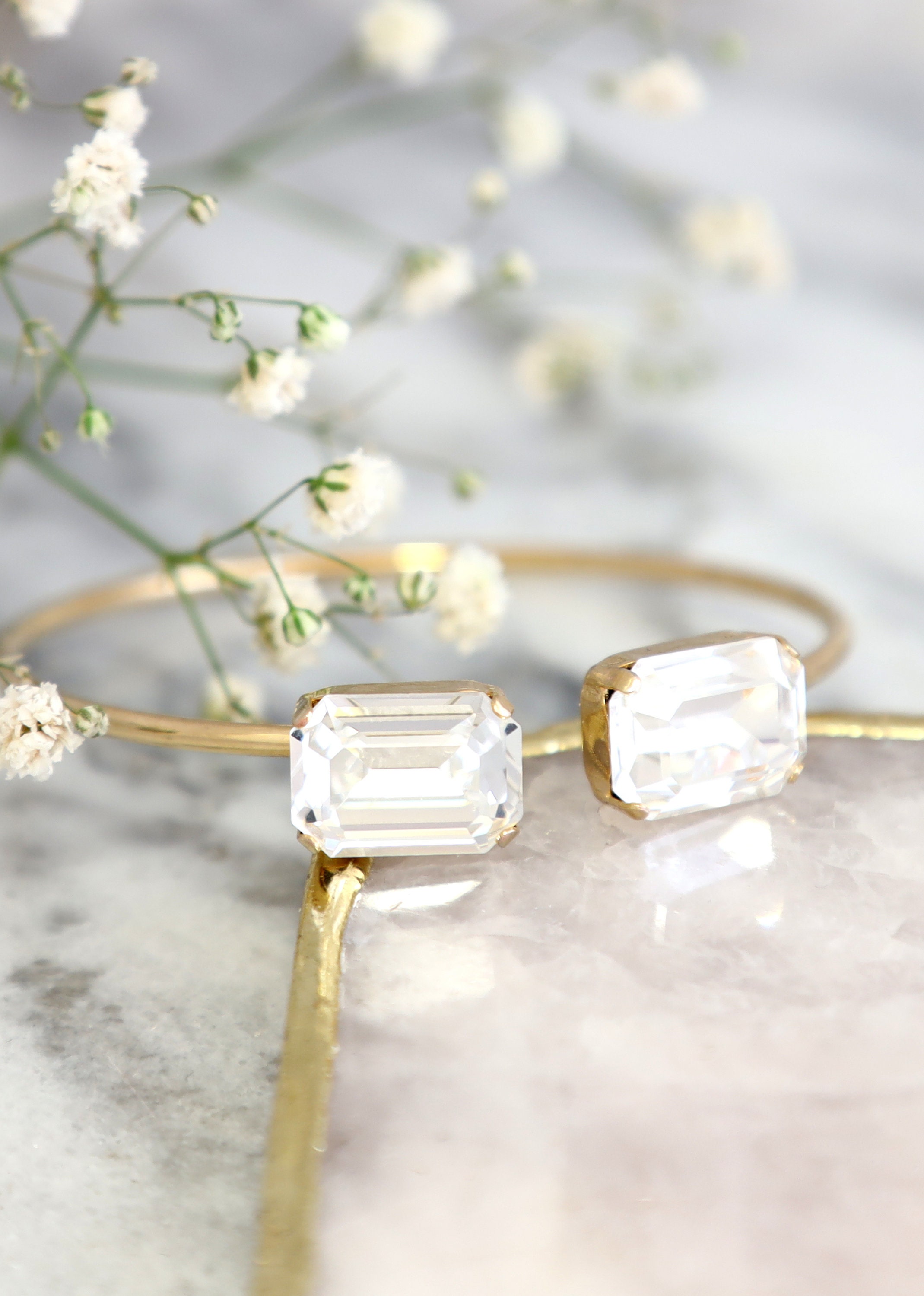 Braut Kristall Armband, Braut Rose Gold Armband, Braut Manschette Armband, Brautjungfern Schmuck, Manschette Armband, offene Manschette Kristall Armba