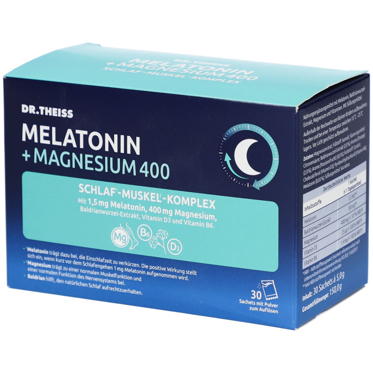 Dr.theiss Melatonin+Magn.400 Schlaf-Komplex Pulver 30x5 g Image