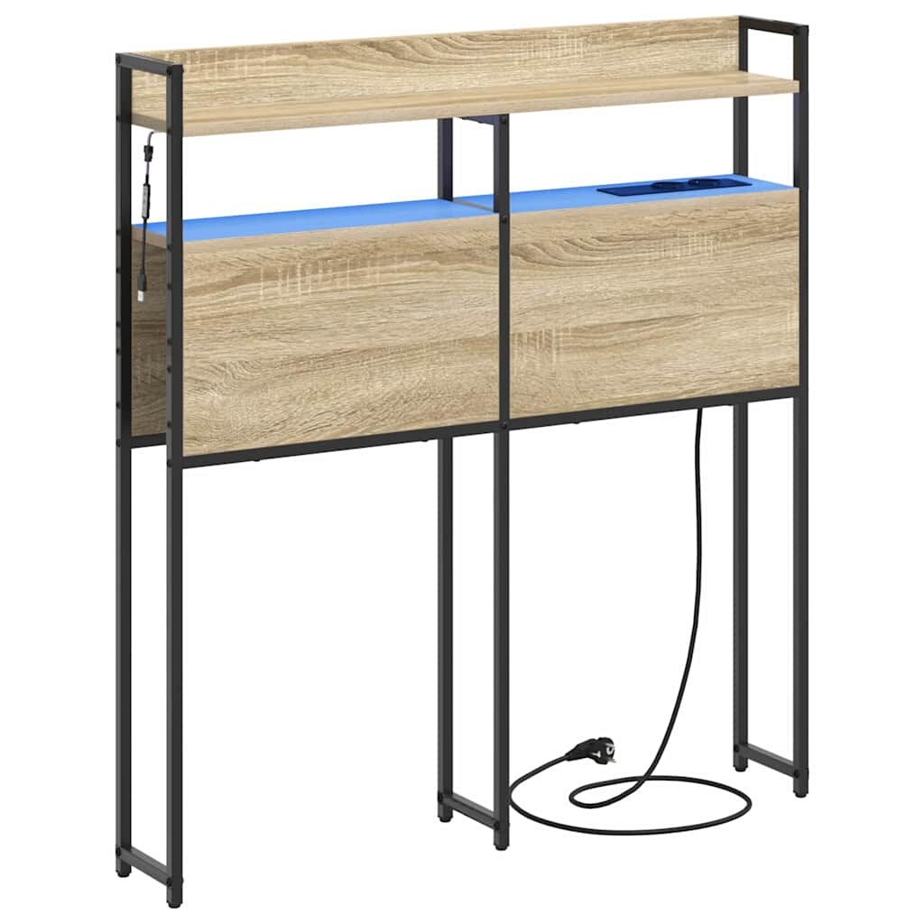 vidaXL Kopfteil mit Regal Sonoma Eiche 75 cm Holzwerkstoff Image