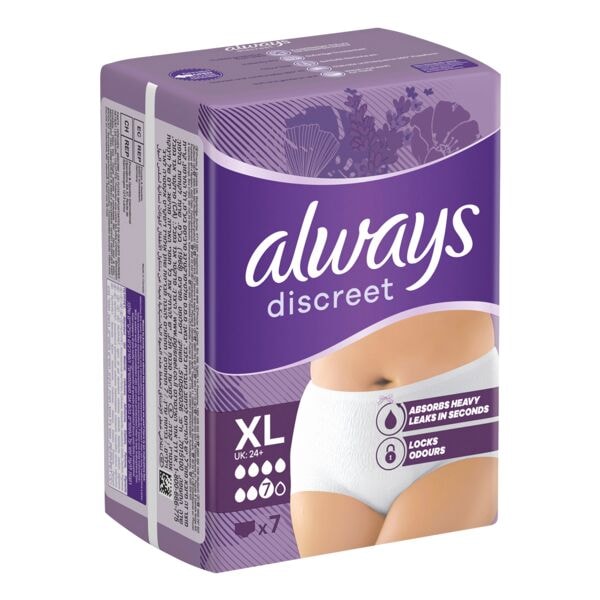 Always Inkontinenz Höschen »Discreet« Größe XL EU 54+ 7 Stück Image