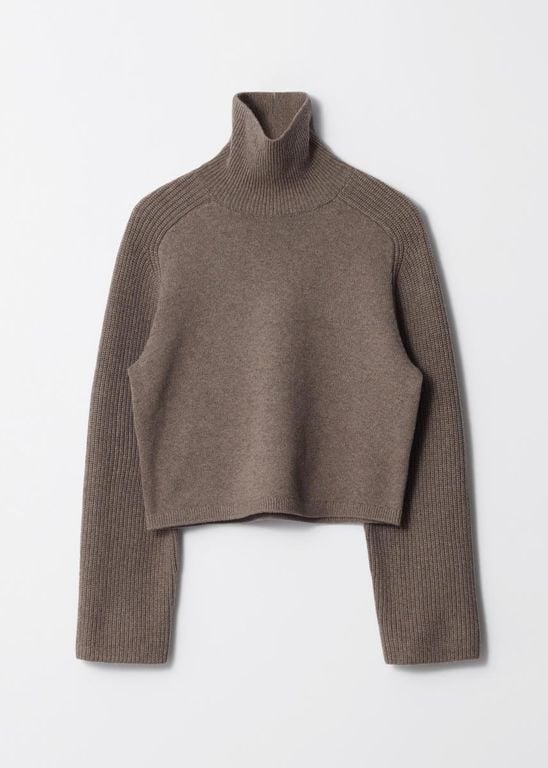 Boxy Turtleneck Jumper - Brown - & Other Stories Knitwear