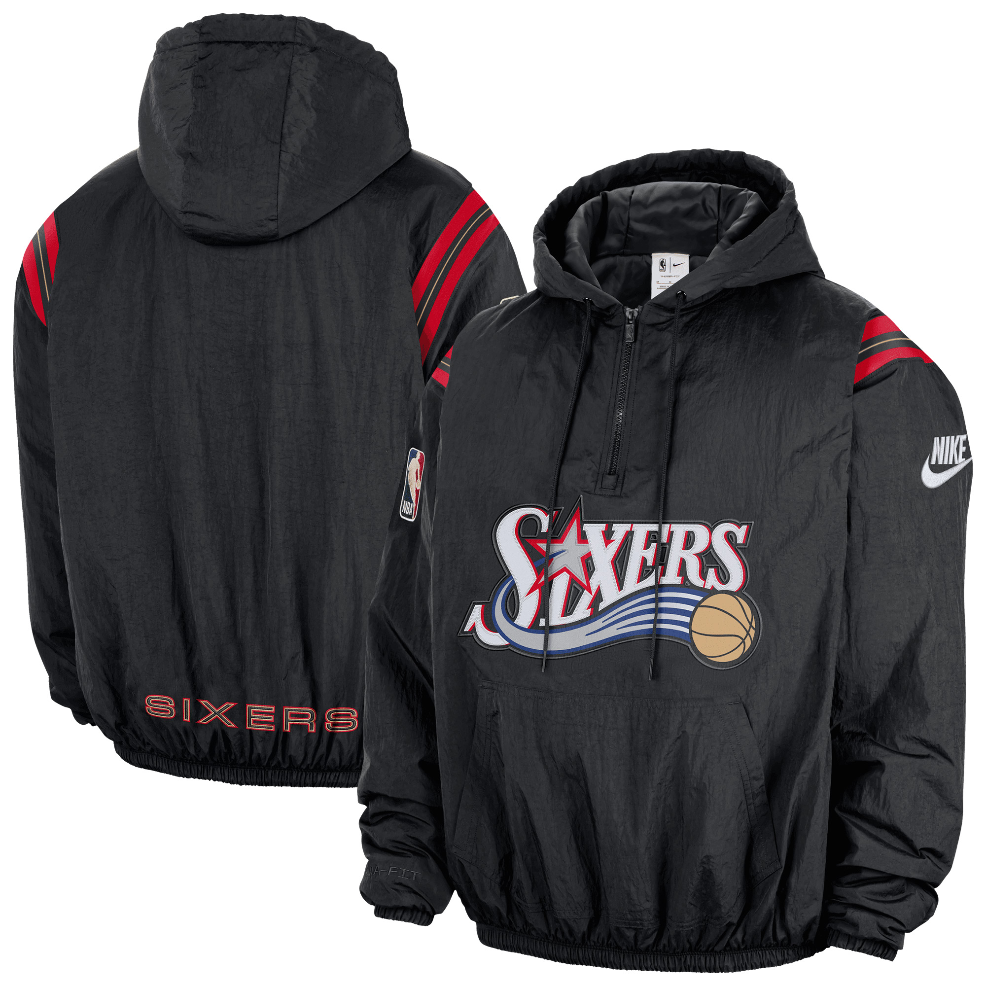 Philadelphia 76ers Nike Classic Edition Woven Half Zip Hoodie – Herren Image