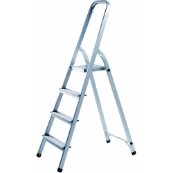 Alco Haushaltsleiter Aluminium 4-stufig 148cm silber Image