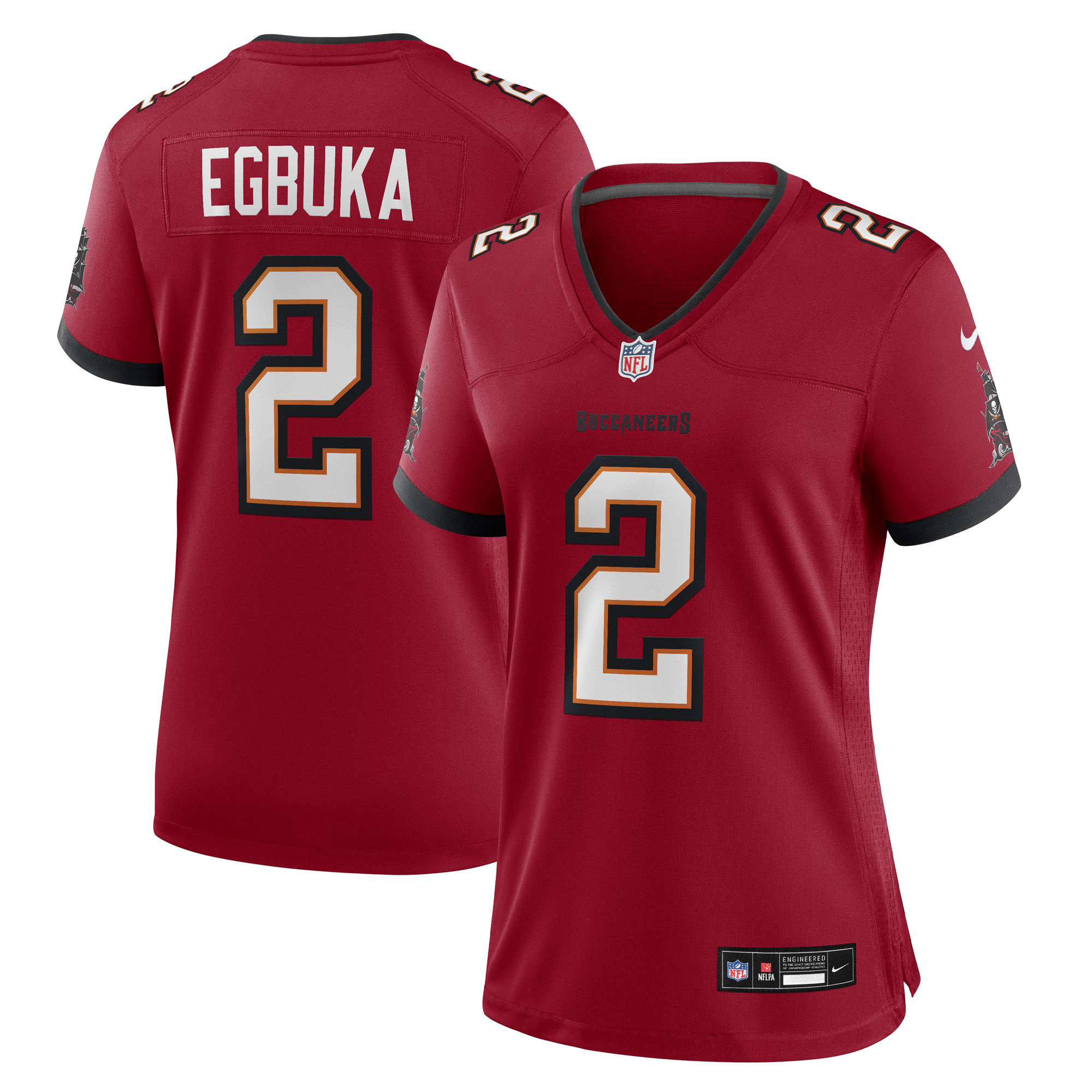 Tampa Bay Buccaneers Nike Game Heimtrikot - Rot - Emeka Egbuka - Damen Image