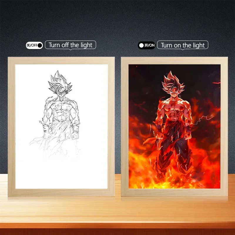 Lampe photo LED Dragon Ball Z Vegeta, cadre photo, veilleuse, décoration de chambre, cadeau original pour anniversaire